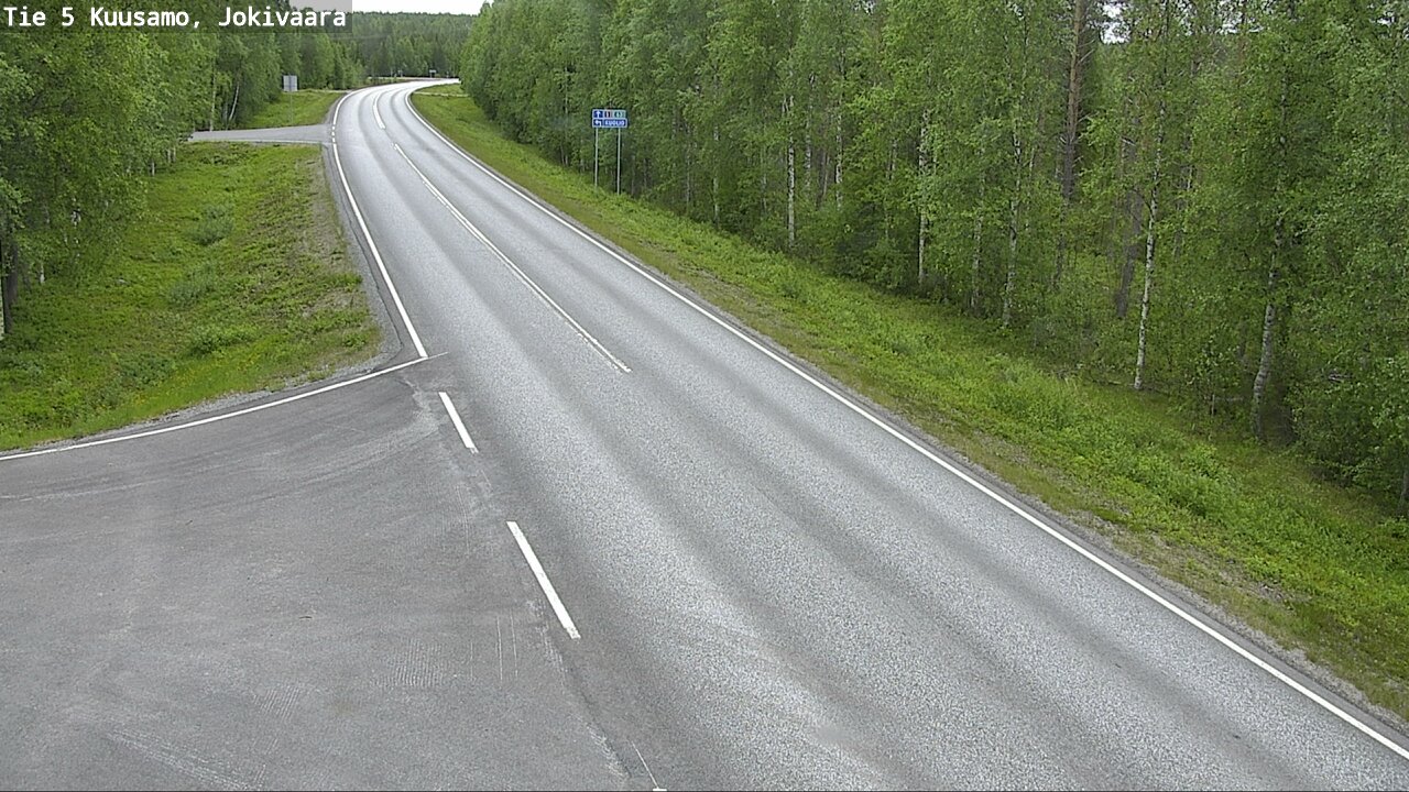 Weather Camera Image Road 5 Kuusamo, Jokivaara, Kuusamo, Pohjois-Pohjanmaa