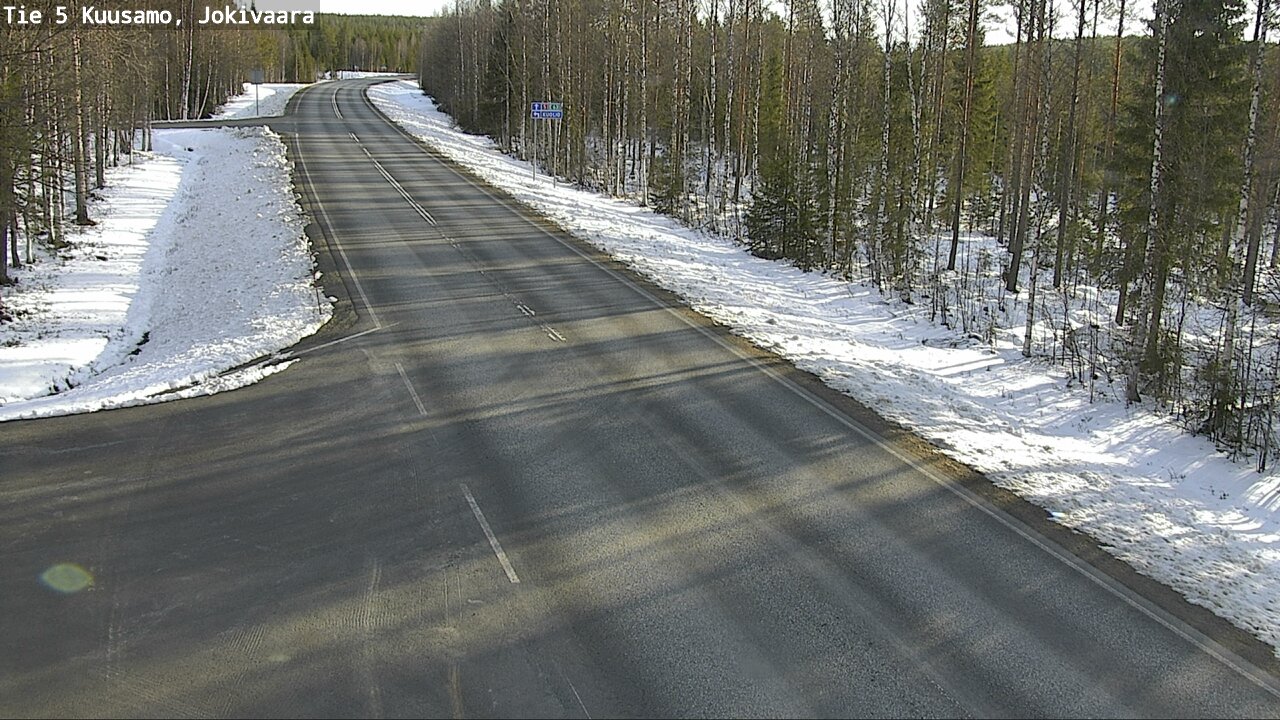 Weather Camera Image Road 5 Kuusamo, Jokivaara, Kuusamo, Pohjois-Pohjanmaa