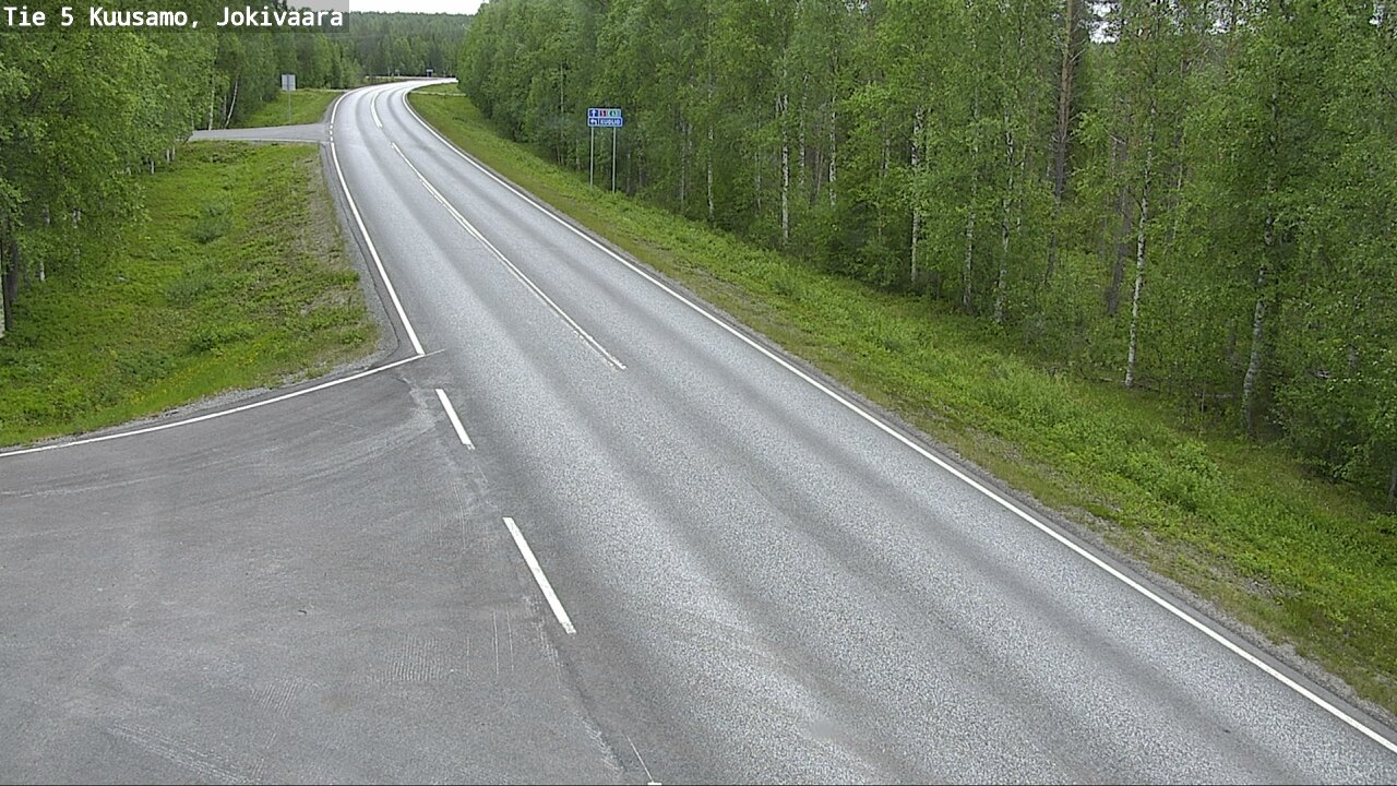 Weather Camera Image Road 5 Kuusamo, Jokivaara, Kuusamo, Pohjois-Pohjanmaa