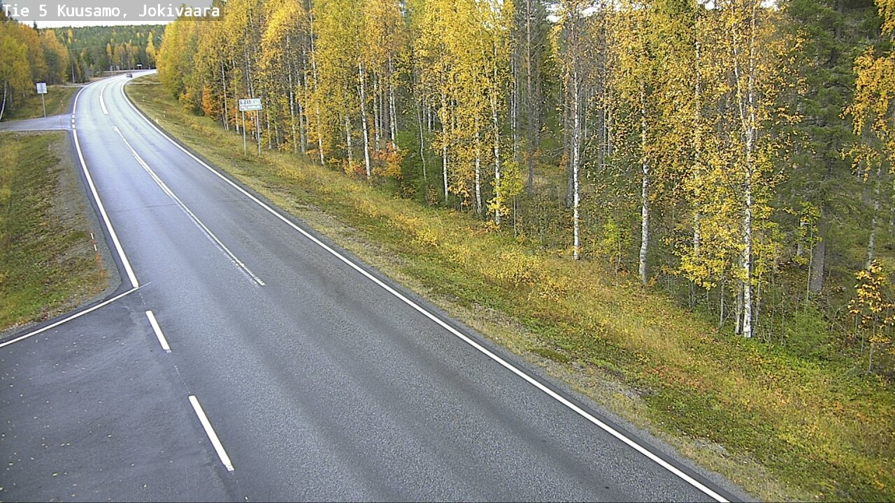 Weather Camera Image Road 5 Kuusamo, Jokivaara, Kuusamo, Pohjois-Pohjanmaa