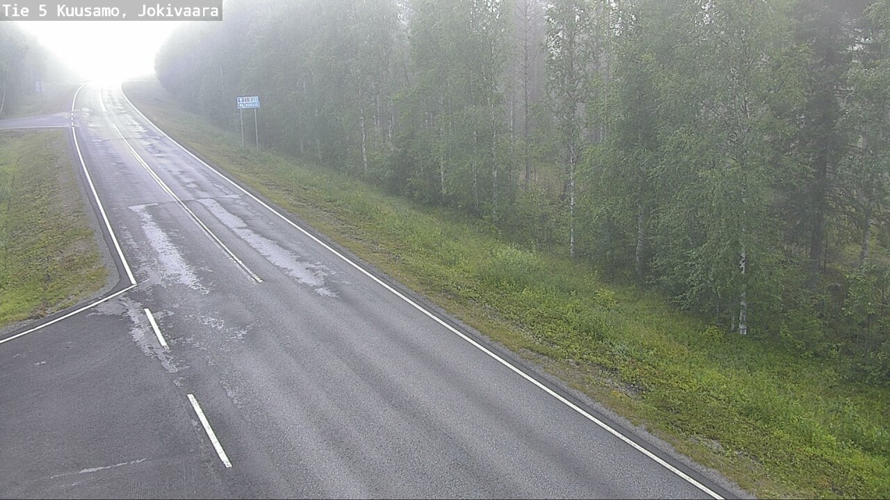 Weather Camera Image Road 5 Kuusamo, Jokivaara, Kuusamo, Pohjois-Pohjanmaa