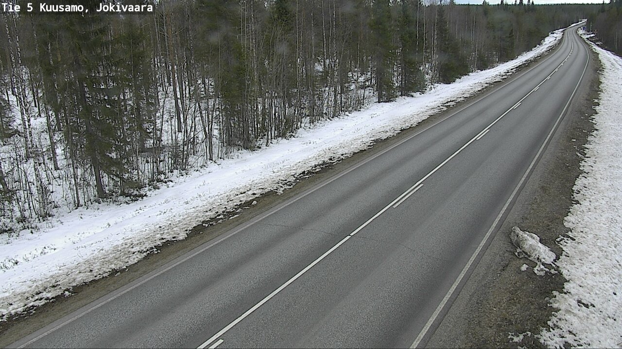 Weather Camera Image Road 5 Kuusamo, Jokivaara, Kuusamo, Pohjois-Pohjanmaa