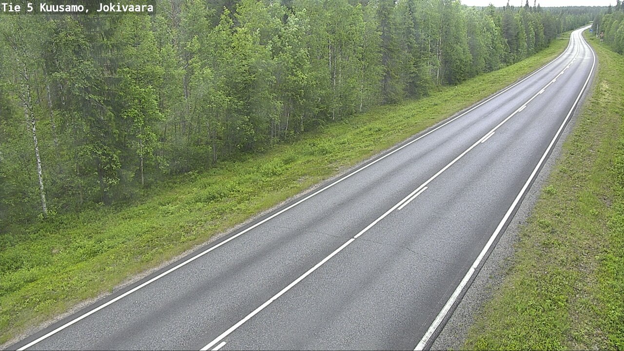 Weather Camera Image Väg 5 Kuusamo, Jokivaara, Kuusamo, Pohjois-Pohjanmaa