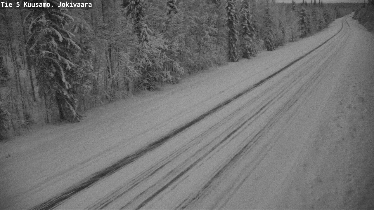 Weather Camera Image Väg 5 Kuusamo, Jokivaara, Kuusamo, Pohjois-Pohjanmaa