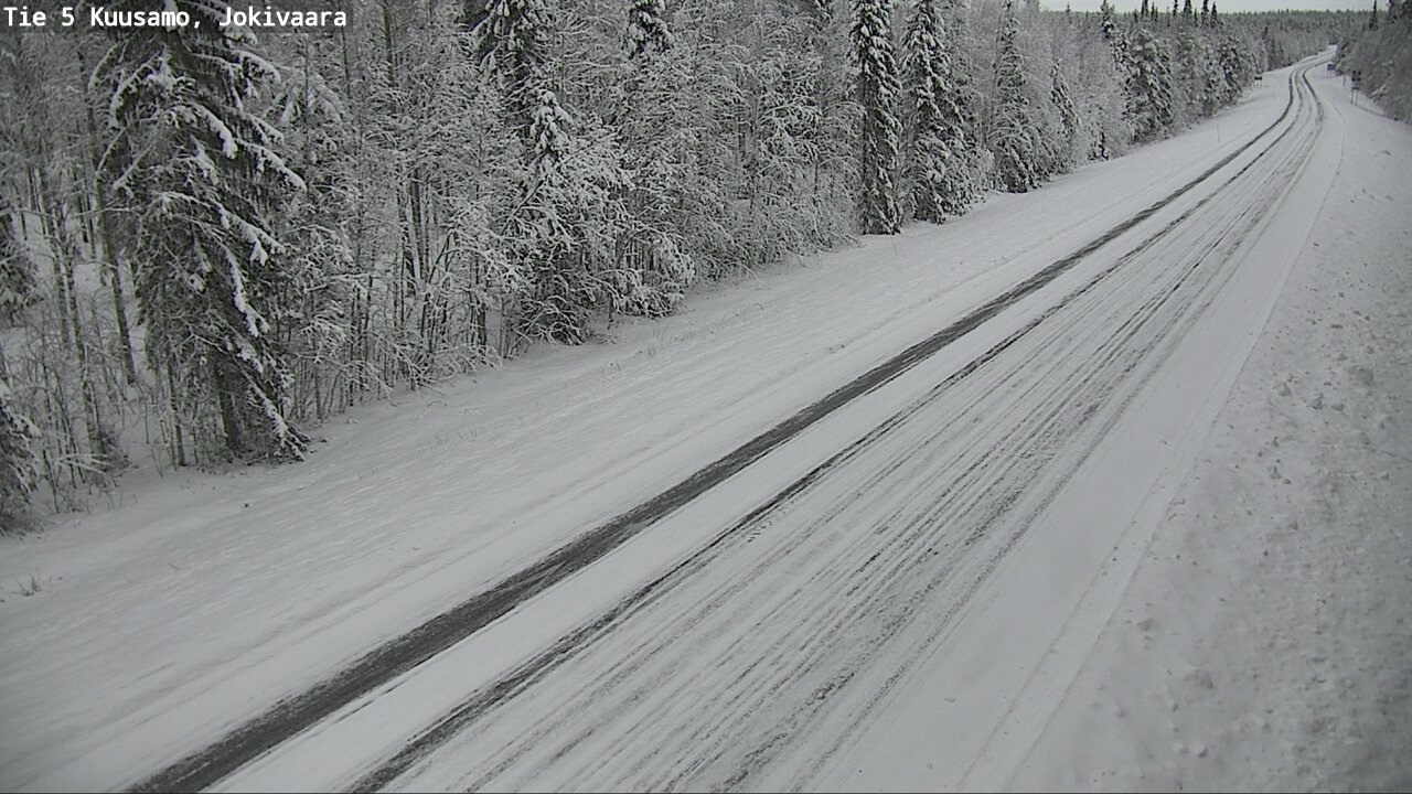 Weather Camera Image Väg 5 Kuusamo, Jokivaara, Kuusamo, Pohjois-Pohjanmaa