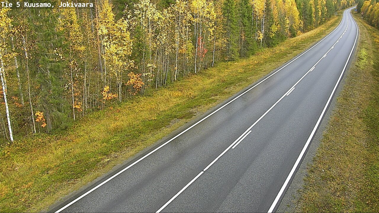 Weather Camera Image Road 5 Kuusamo, Jokivaara, Kuusamo, Pohjois-Pohjanmaa