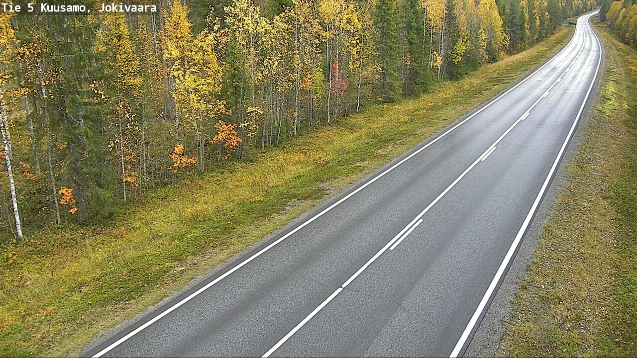 Weather Camera Image Road 5 Kuusamo, Jokivaara, Kuusamo, Pohjois-Pohjanmaa