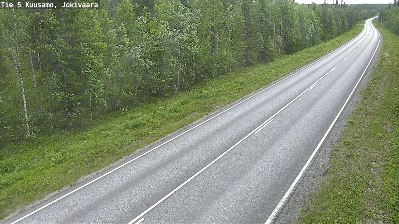 Weather Camera Image Väg 5 Kuusamo, Jokivaara, Kuusamo, Pohjois-Pohjanmaa