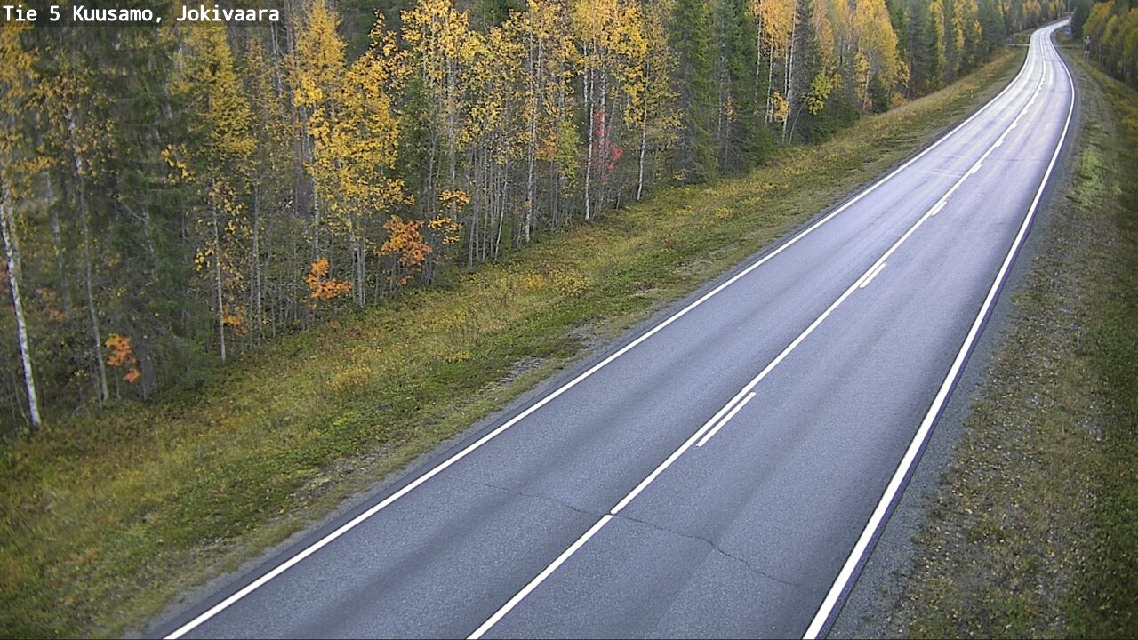 Weather Camera Image Road 5 Kuusamo, Jokivaara, Kuusamo, Pohjois-Pohjanmaa