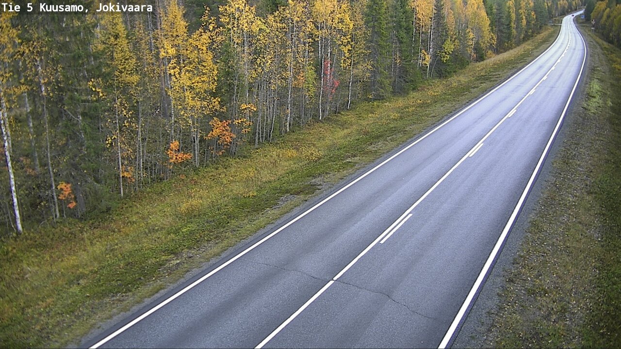 Weather Camera Image Road 5 Kuusamo, Jokivaara, Kuusamo, Pohjois-Pohjanmaa