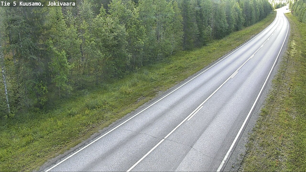 Weather Camera Image Road 5 Kuusamo, Jokivaara, Kuusamo, Pohjois-Pohjanmaa