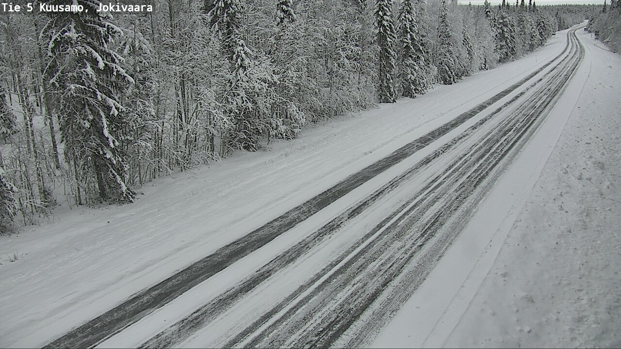 Weather Camera Image Väg 5 Kuusamo, Jokivaara, Kuusamo, Pohjois-Pohjanmaa