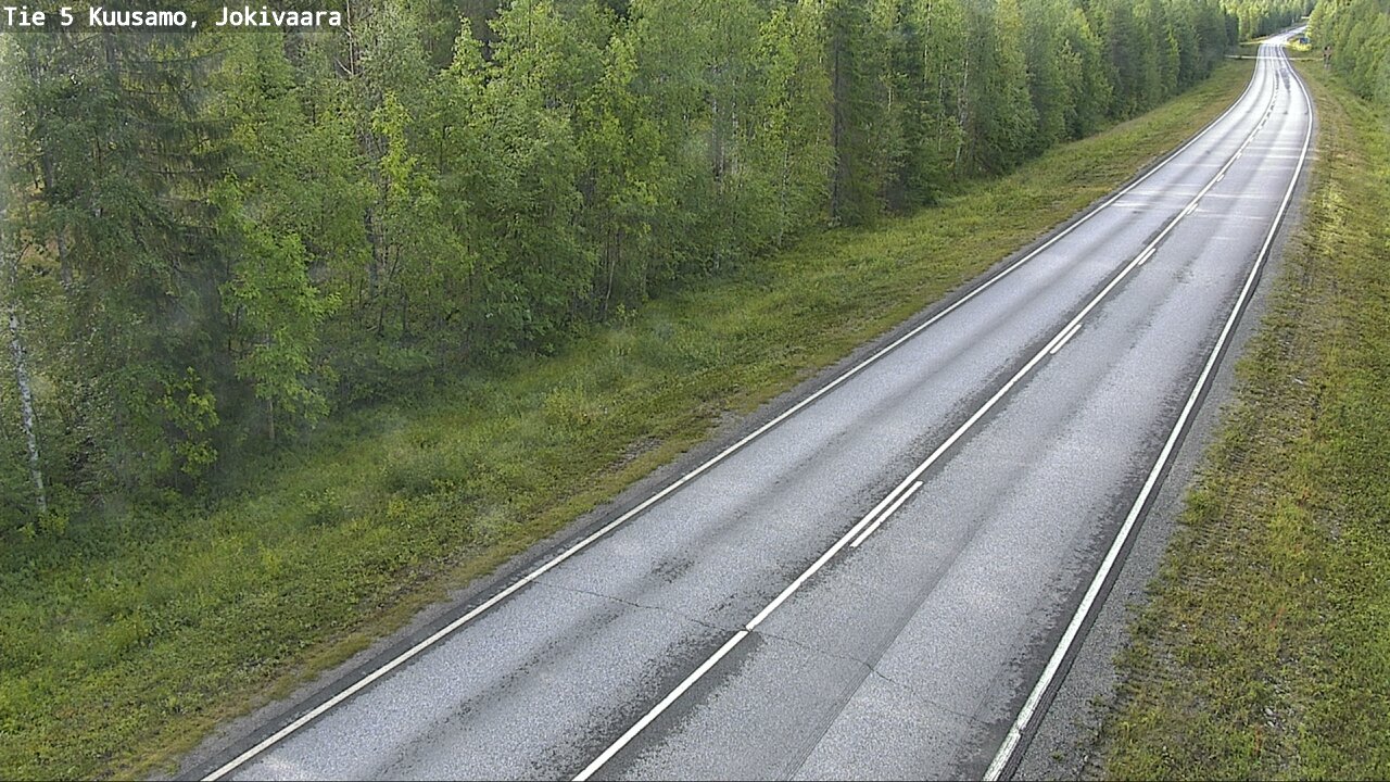 Weather Camera Image Road 5 Kuusamo, Jokivaara, Kuusamo, Pohjois-Pohjanmaa