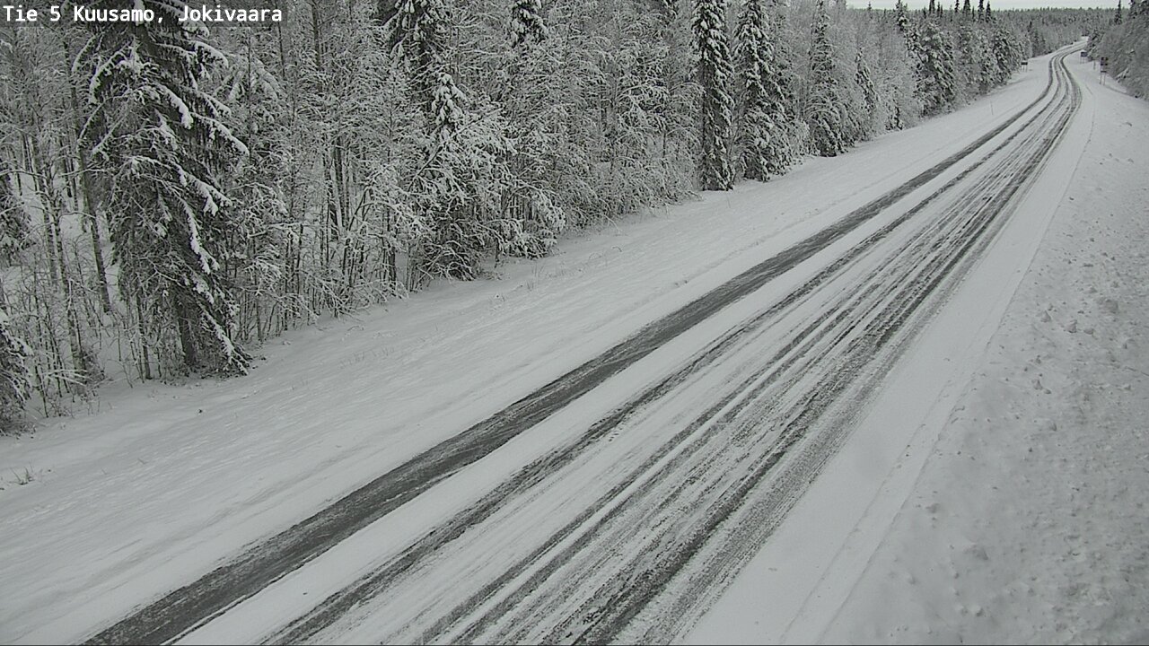 Weather Camera Image Väg 5 Kuusamo, Jokivaara, Kuusamo, Pohjois-Pohjanmaa
