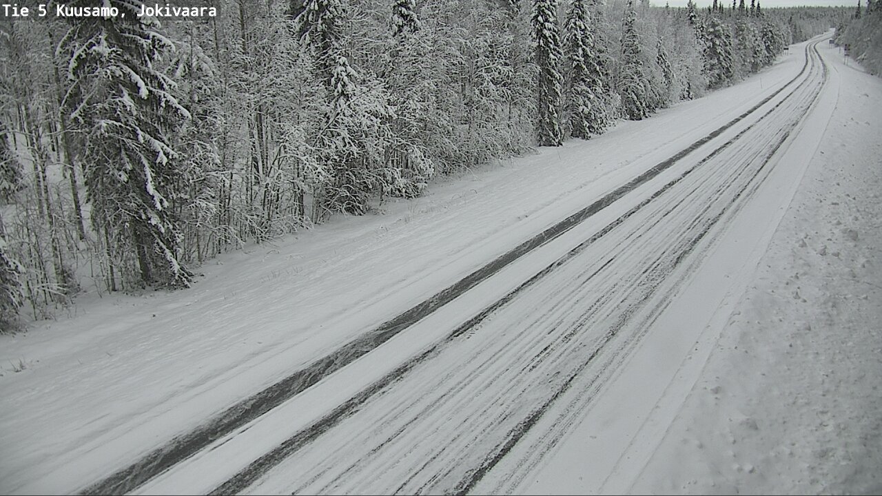 Weather Camera Image Väg 5 Kuusamo, Jokivaara, Kuusamo, Pohjois-Pohjanmaa