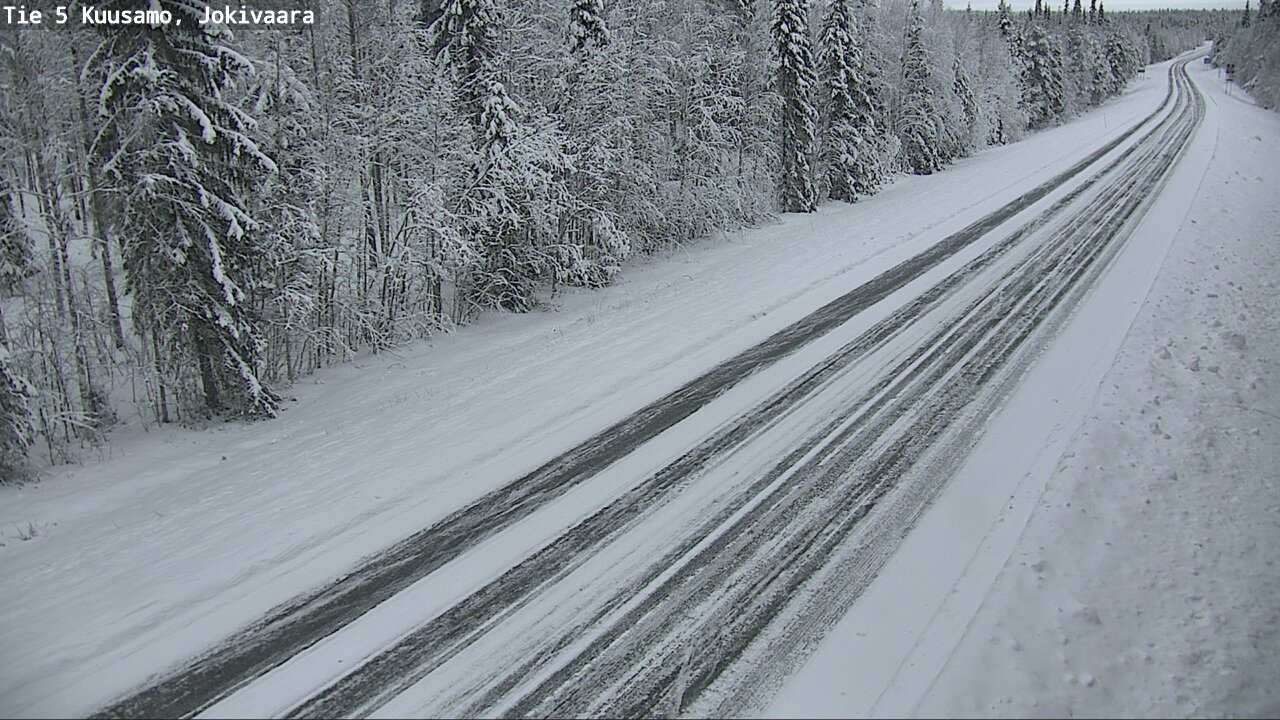 Weather Camera Image Väg 5 Kuusamo, Jokivaara, Kuusamo, Pohjois-Pohjanmaa