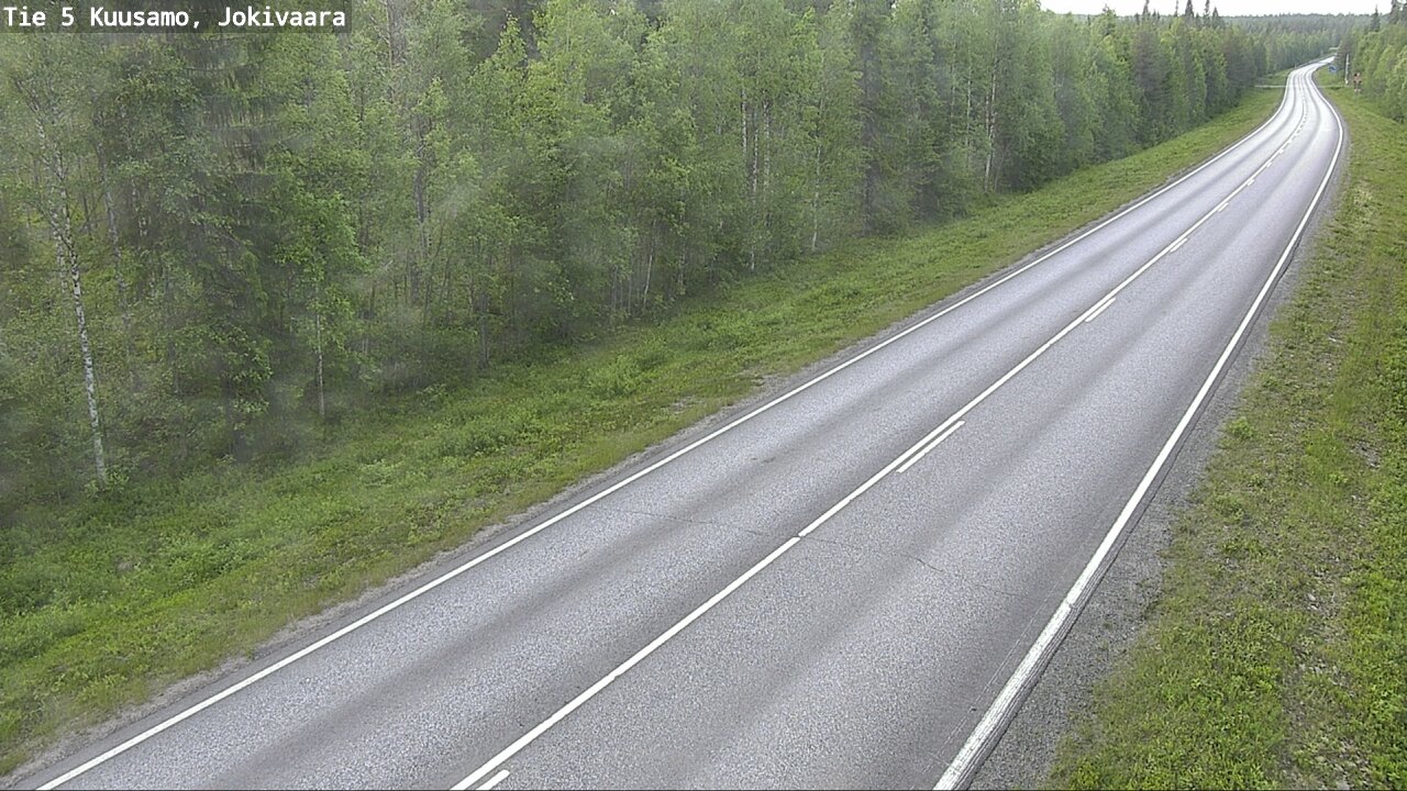 Weather Camera Image Road 5 Kuusamo, Jokivaara, Kuusamo, Pohjois-Pohjanmaa