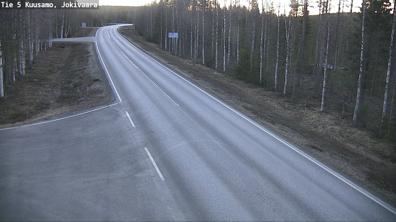 Weather Camera Image Väg 5 Kuusamo, Jokivaara, Kuusamo, Pohjois-Pohjanmaa