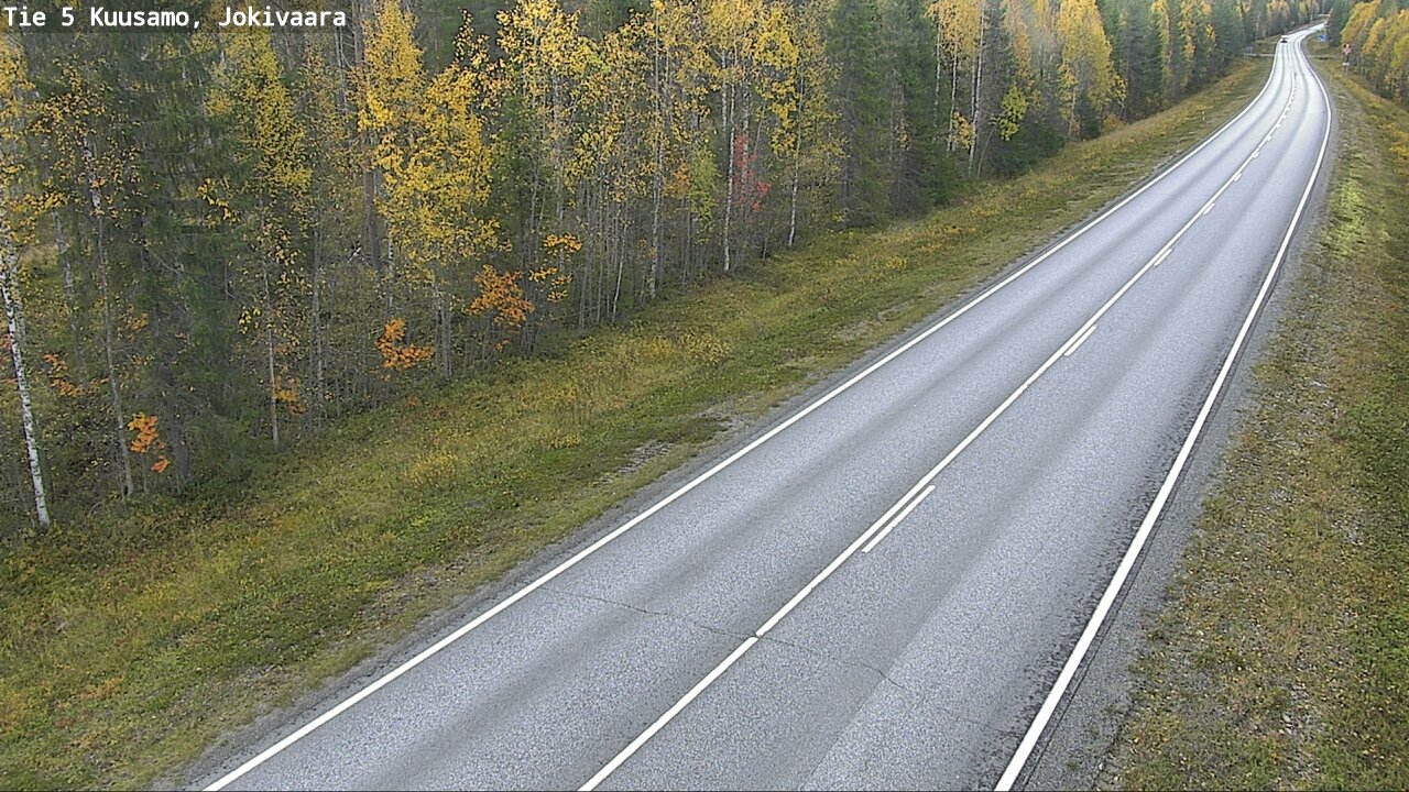 Weather Camera Image Road 5 Kuusamo, Jokivaara, Kuusamo, Pohjois-Pohjanmaa