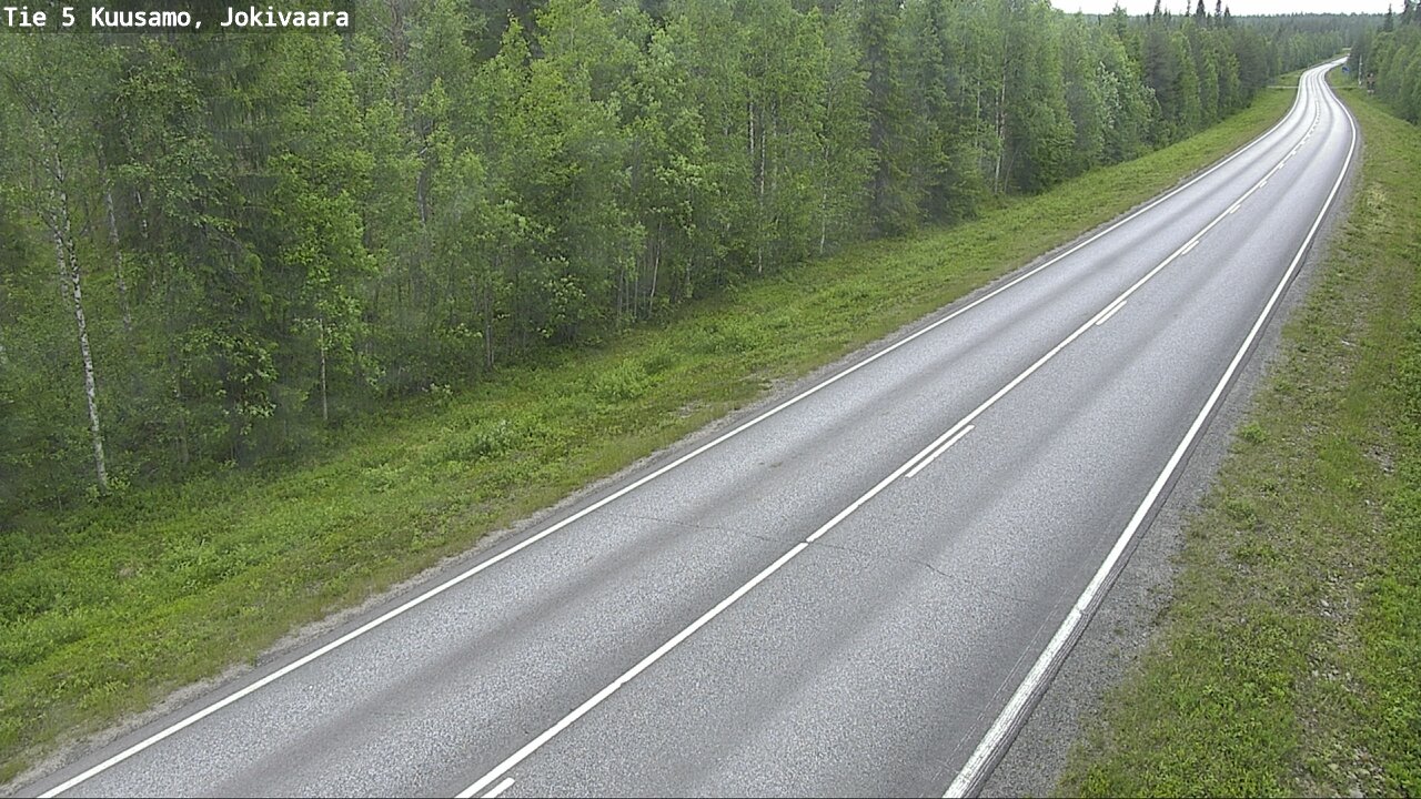 Weather Camera Image Väg 5 Kuusamo, Jokivaara, Kuusamo, Pohjois-Pohjanmaa