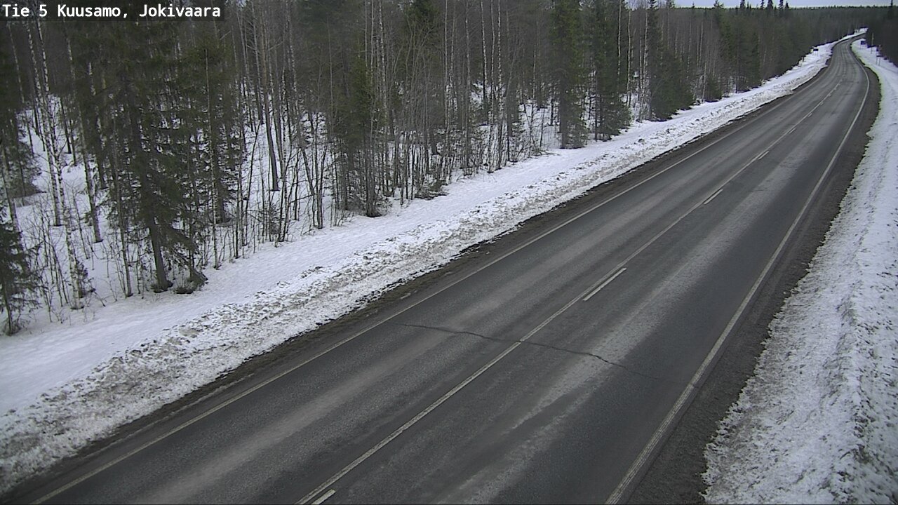 Weather Camera Image Road 5 Kuusamo, Jokivaara, Kuusamo, Pohjois-Pohjanmaa