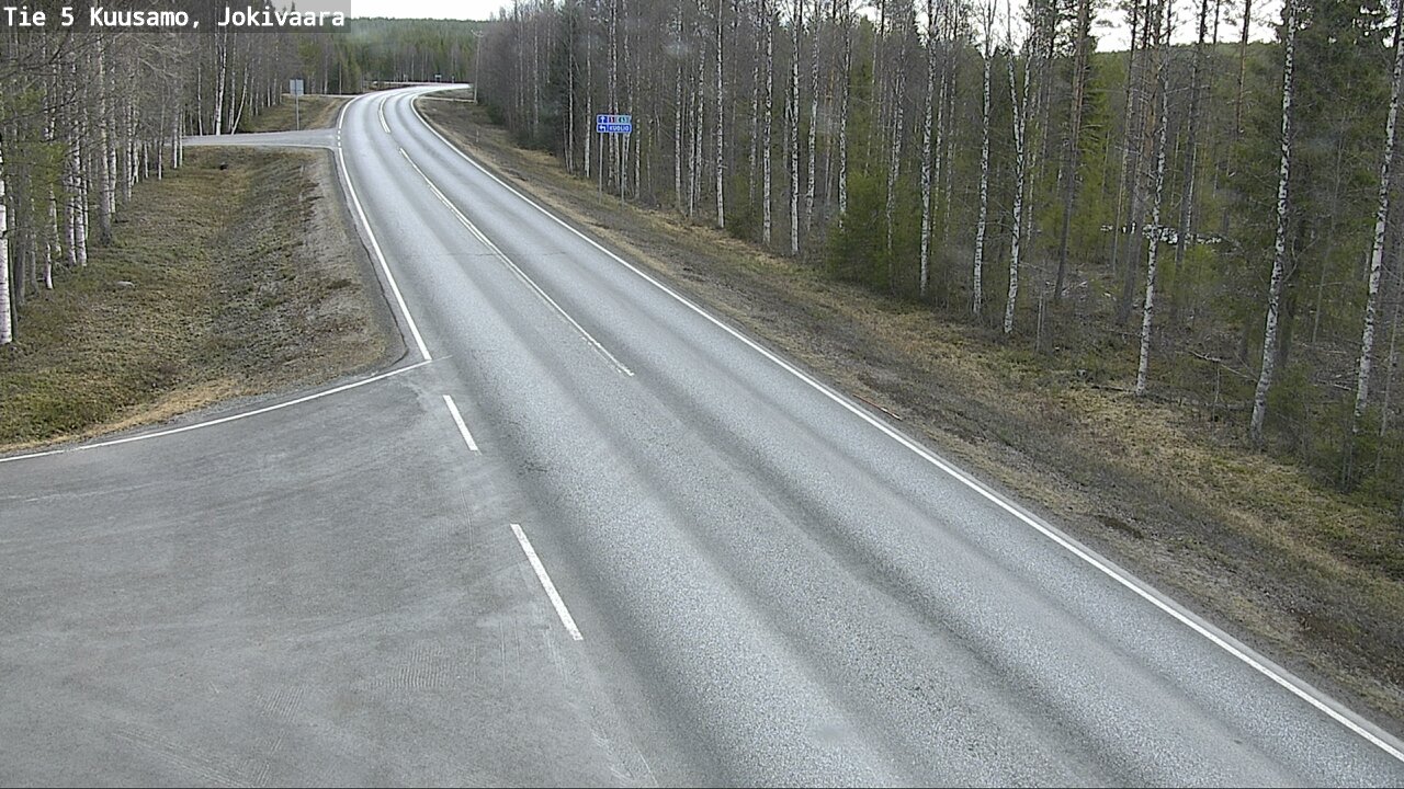 Weather Camera Image Road 5 Kuusamo, Jokivaara, Kuusamo, Pohjois-Pohjanmaa