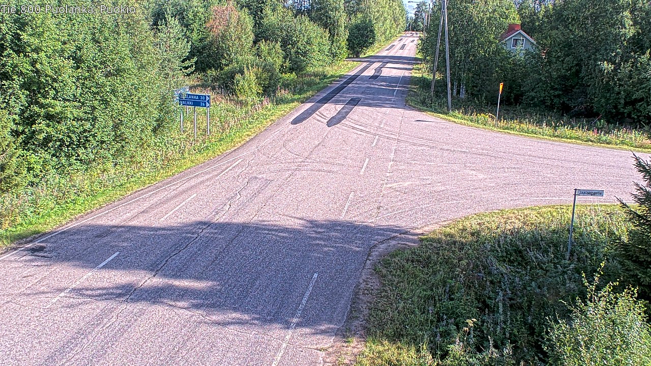 Weather Camera Image Road 800 Puolanka, Puokio, Puolanka, Kainuu