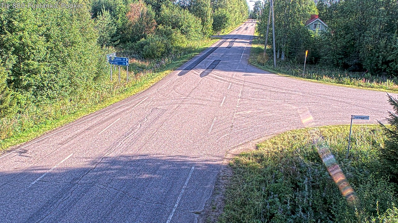 Weather Camera Image Road 800 Puolanka, Puokio, Puolanka, Kainuu