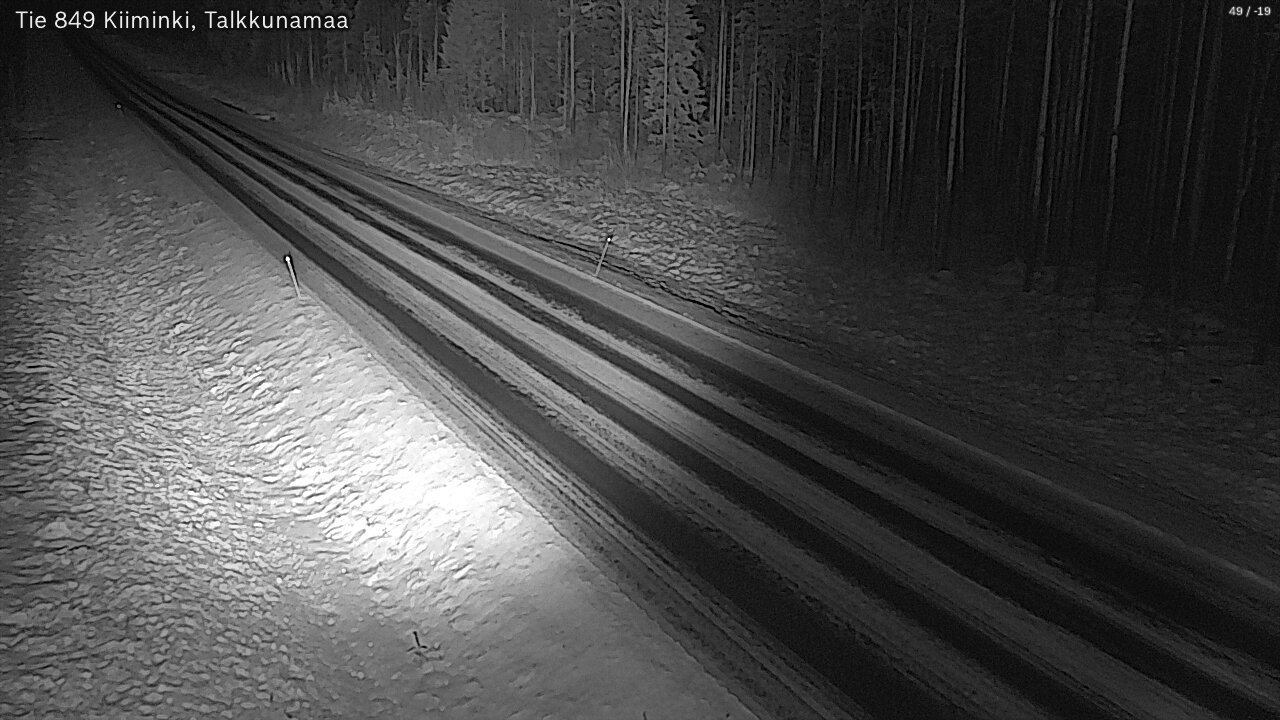 Weather Camera Image Väg 849 Kiiminki, Talkkunamaa, Oulu, Pohjois-Pohjanmaa