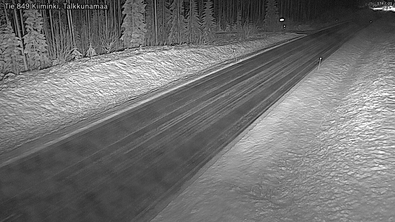 Weather Camera Image Road 849 Kiiminki, Talkkunamaa, Oulu, Pohjois-Pohjanmaa