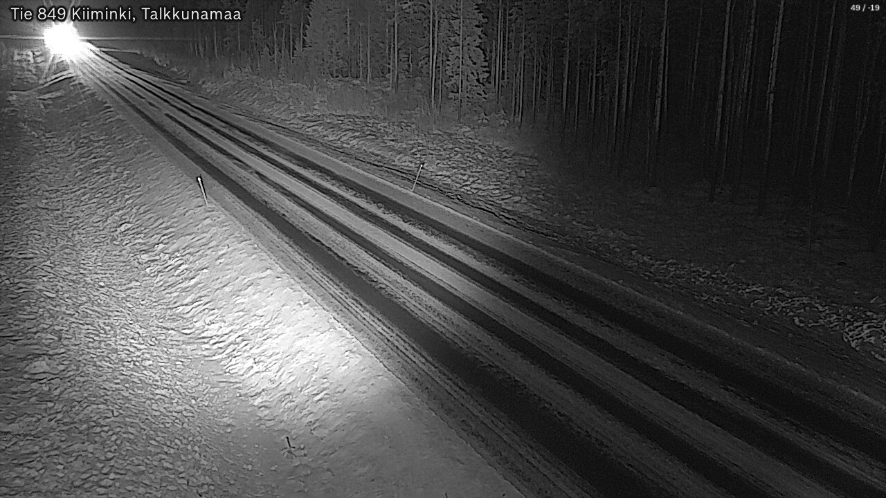 Weather Camera Image Väg 849 Kiiminki, Talkkunamaa, Oulu, Pohjois-Pohjanmaa