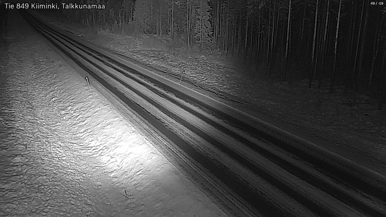 Weather Camera Image Väg 849 Kiiminki, Talkkunamaa, Oulu, Pohjois-Pohjanmaa