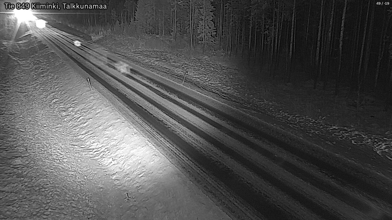Weather Camera Image Väg 849 Kiiminki, Talkkunamaa, Oulu, Pohjois-Pohjanmaa
