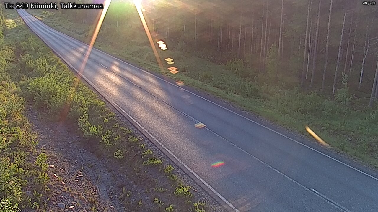 Weather Camera Image Road 849 Kiiminki, Talkkunamaa, Oulu, Pohjois-Pohjanmaa