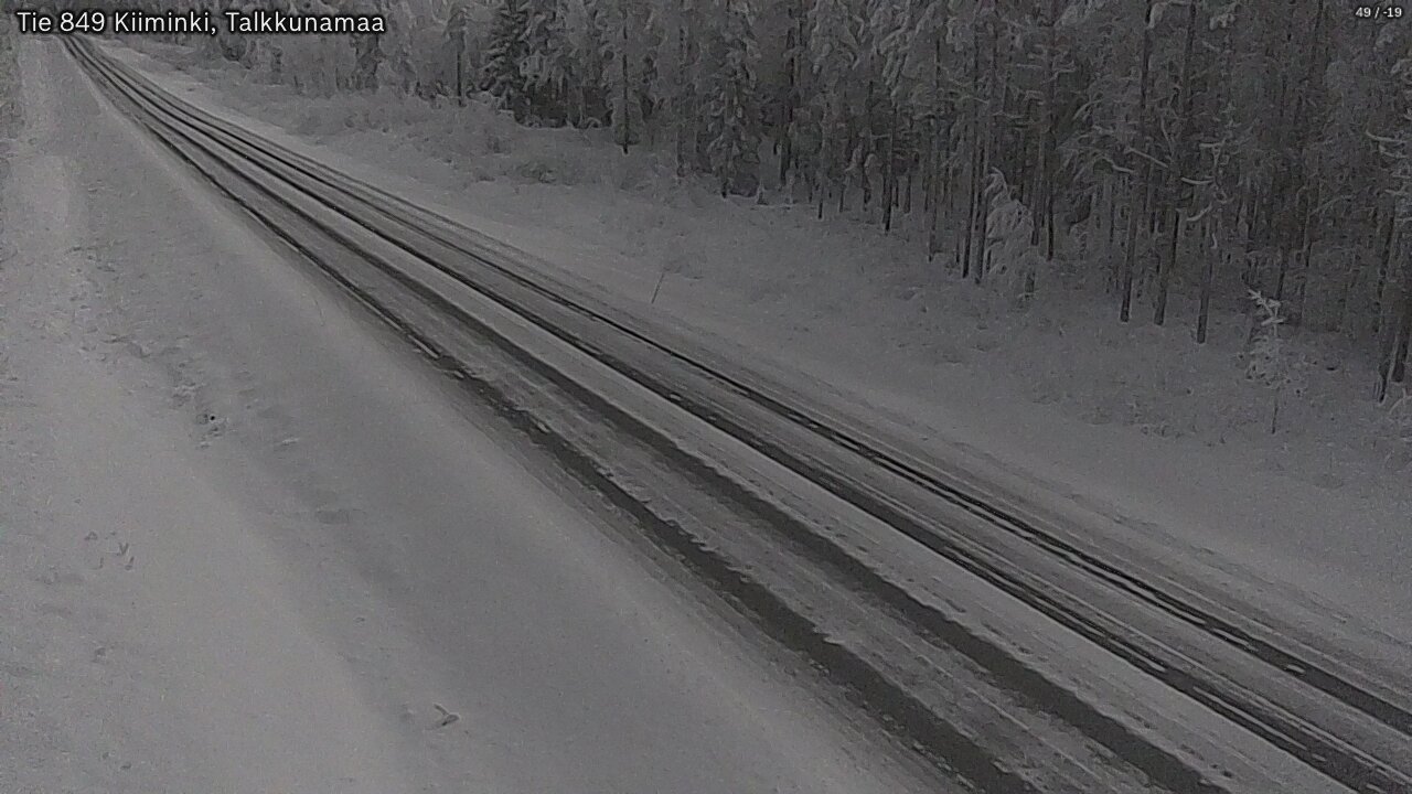 Weather Camera Image Road 849 Kiiminki, Talkkunamaa, Oulu, Pohjois-Pohjanmaa