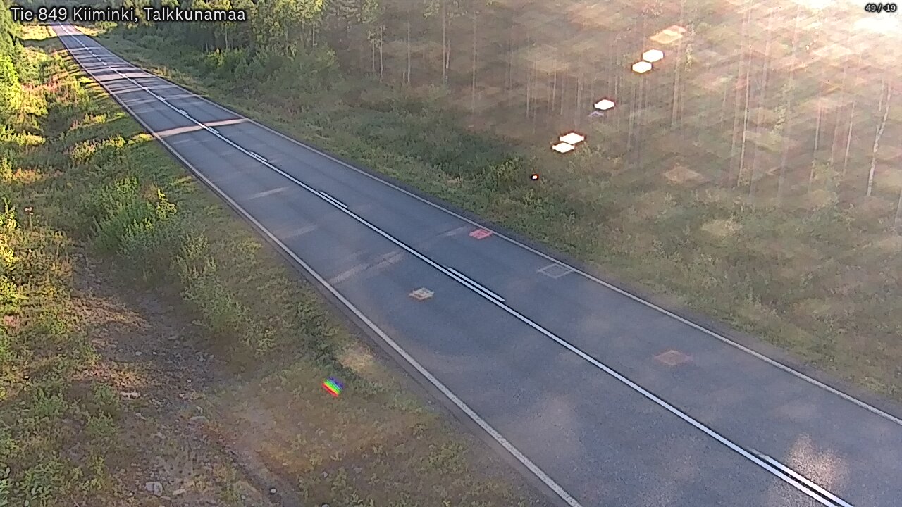 Weather Camera Image Road 849 Kiiminki, Talkkunamaa, Oulu, Pohjois-Pohjanmaa
