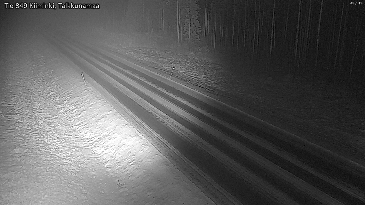 Weather Camera Image Väg 849 Kiiminki, Talkkunamaa, Oulu, Pohjois-Pohjanmaa