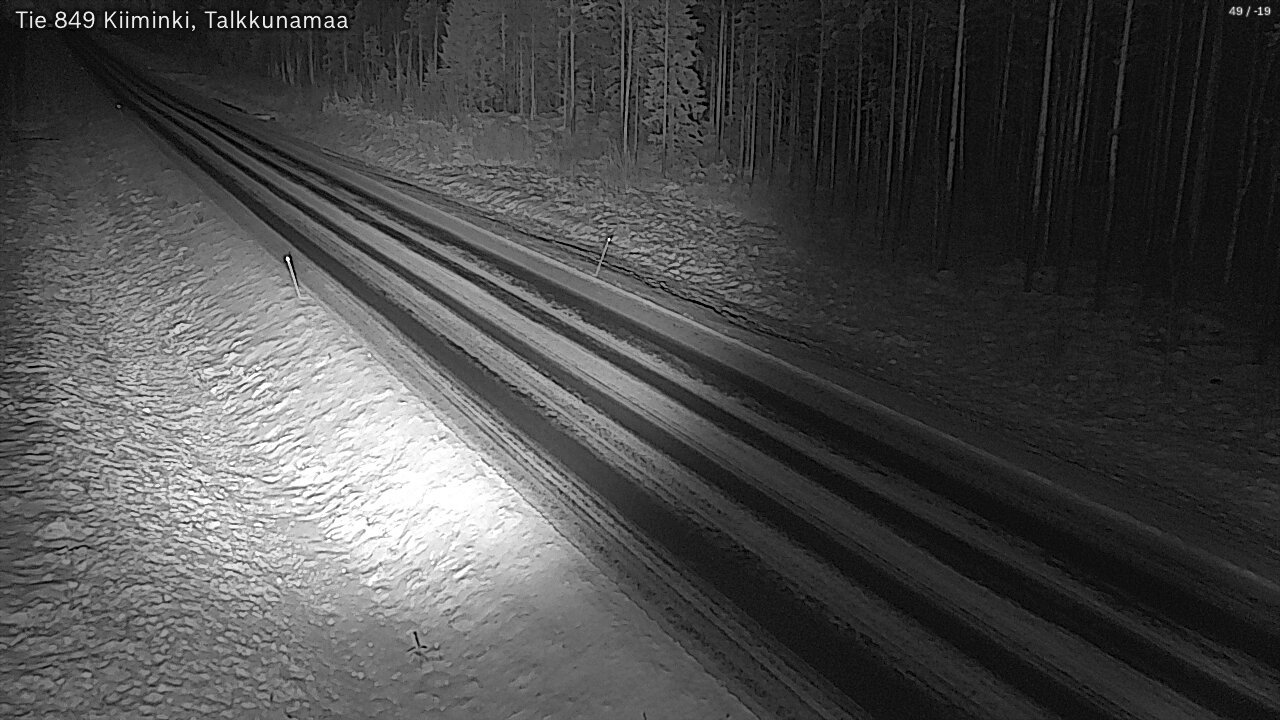 Weather Camera Image Väg 849 Kiiminki, Talkkunamaa, Oulu, Pohjois-Pohjanmaa