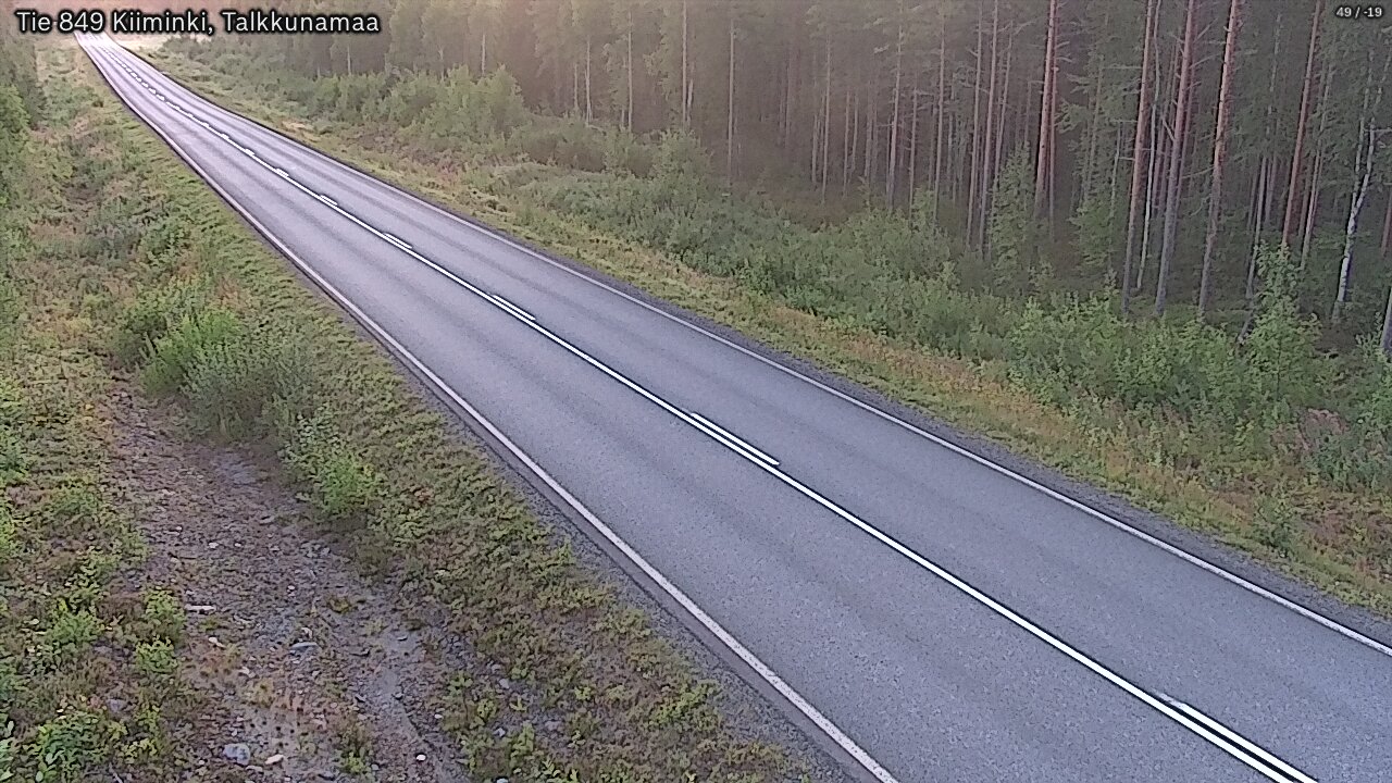 Weather Camera Image Road 849 Kiiminki, Talkkunamaa, Oulu, Pohjois-Pohjanmaa
