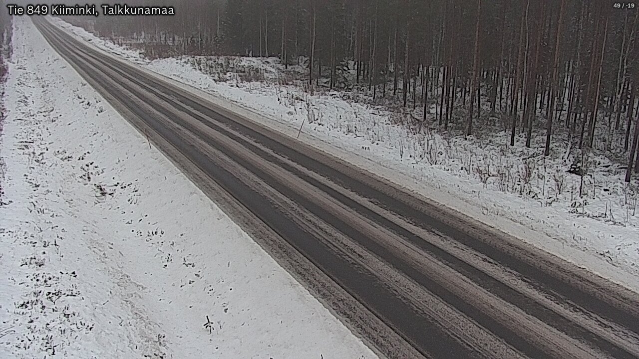 Weather Camera Image Väg 849 Kiiminki, Talkkunamaa, Oulu, Pohjois-Pohjanmaa