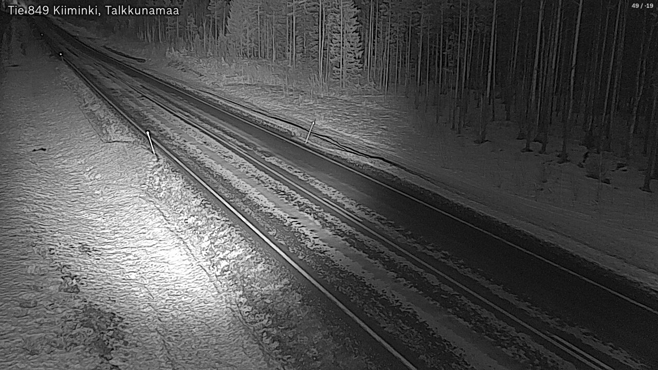 Weather Camera Image Väg 849 Kiiminki, Talkkunamaa, Oulu, Pohjois-Pohjanmaa