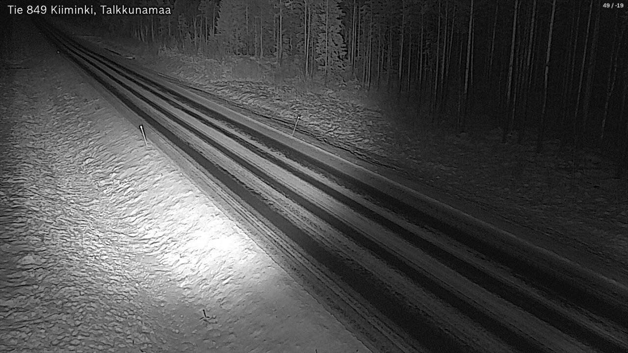 Weather Camera Image Väg 849 Kiiminki, Talkkunamaa, Oulu, Pohjois-Pohjanmaa