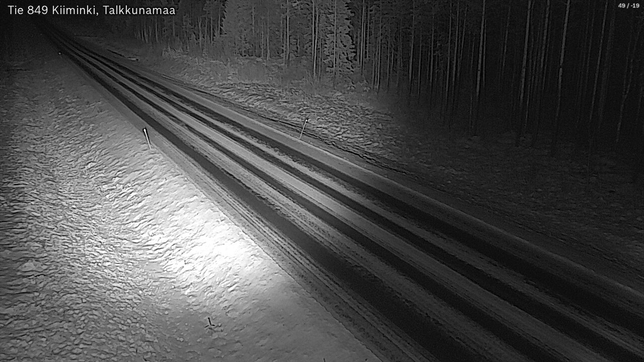Weather Camera Image Väg 849 Kiiminki, Talkkunamaa, Oulu, Pohjois-Pohjanmaa