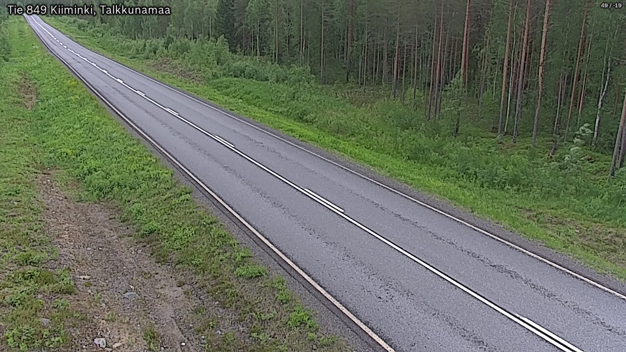 Weather Camera Image Väg 849 Kiiminki, Talkkunamaa, Oulu, Pohjois-Pohjanmaa