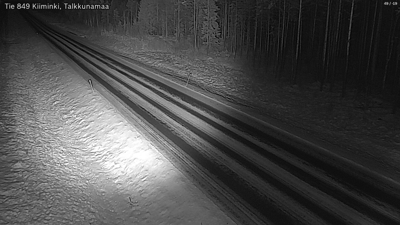 Weather Camera Image Väg 849 Kiiminki, Talkkunamaa, Oulu, Pohjois-Pohjanmaa