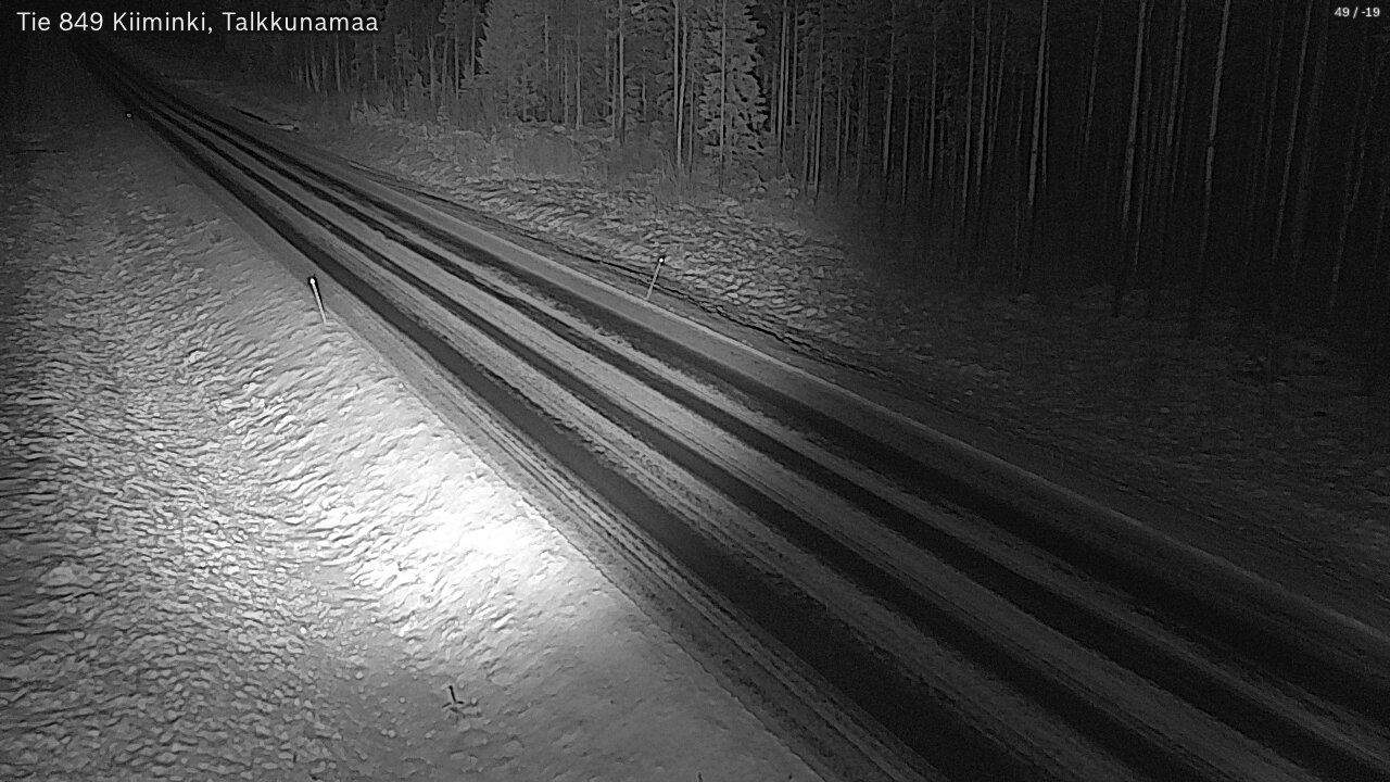 Weather Camera Image Väg 849 Kiiminki, Talkkunamaa, Oulu, Pohjois-Pohjanmaa