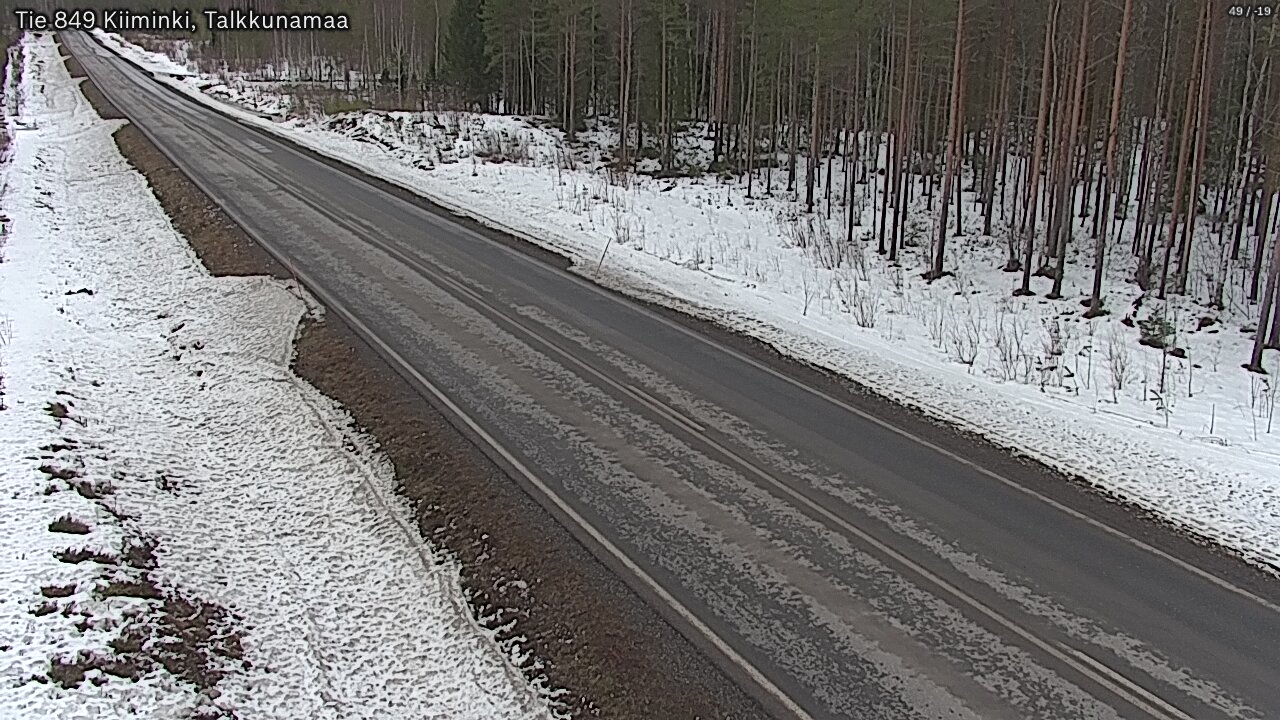 Weather Camera Image Väg 849 Kiiminki, Talkkunamaa, Oulu, Pohjois-Pohjanmaa