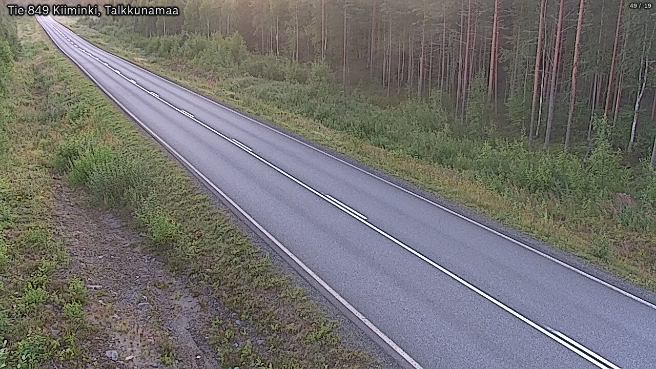 Weather Camera Image Road 849 Kiiminki, Talkkunamaa, Oulu, Pohjois-Pohjanmaa