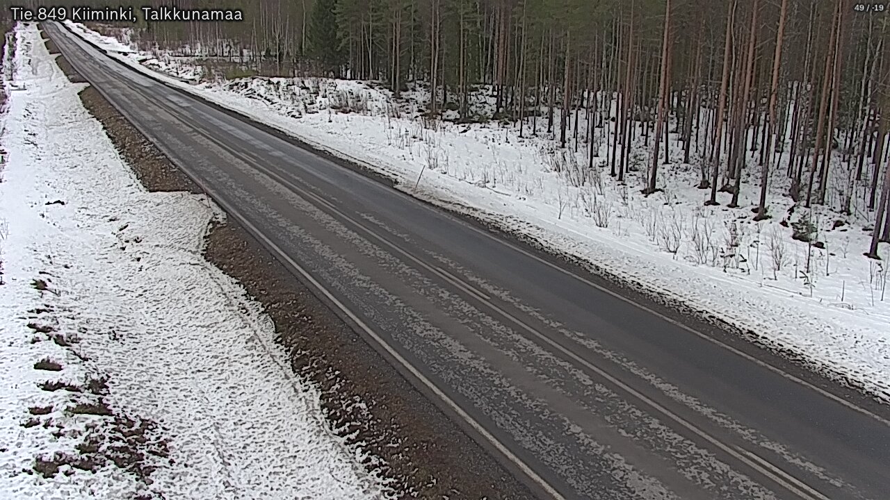 Weather Camera Image Väg 849 Kiiminki, Talkkunamaa, Oulu, Pohjois-Pohjanmaa