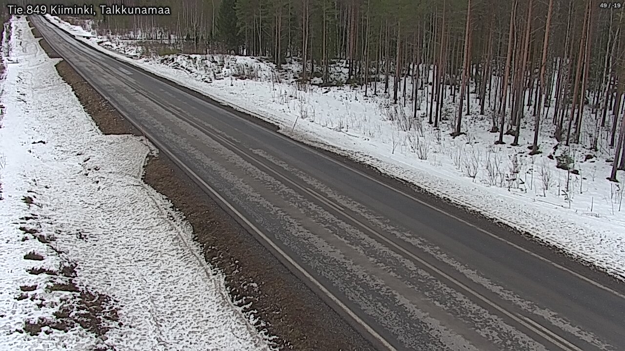 Weather Camera Image Väg 849 Kiiminki, Talkkunamaa, Oulu, Pohjois-Pohjanmaa